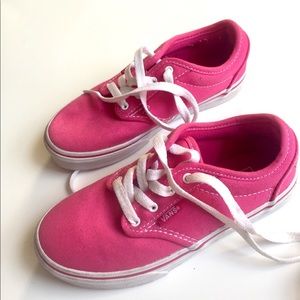 Vans little girl pink sneakers, shoes